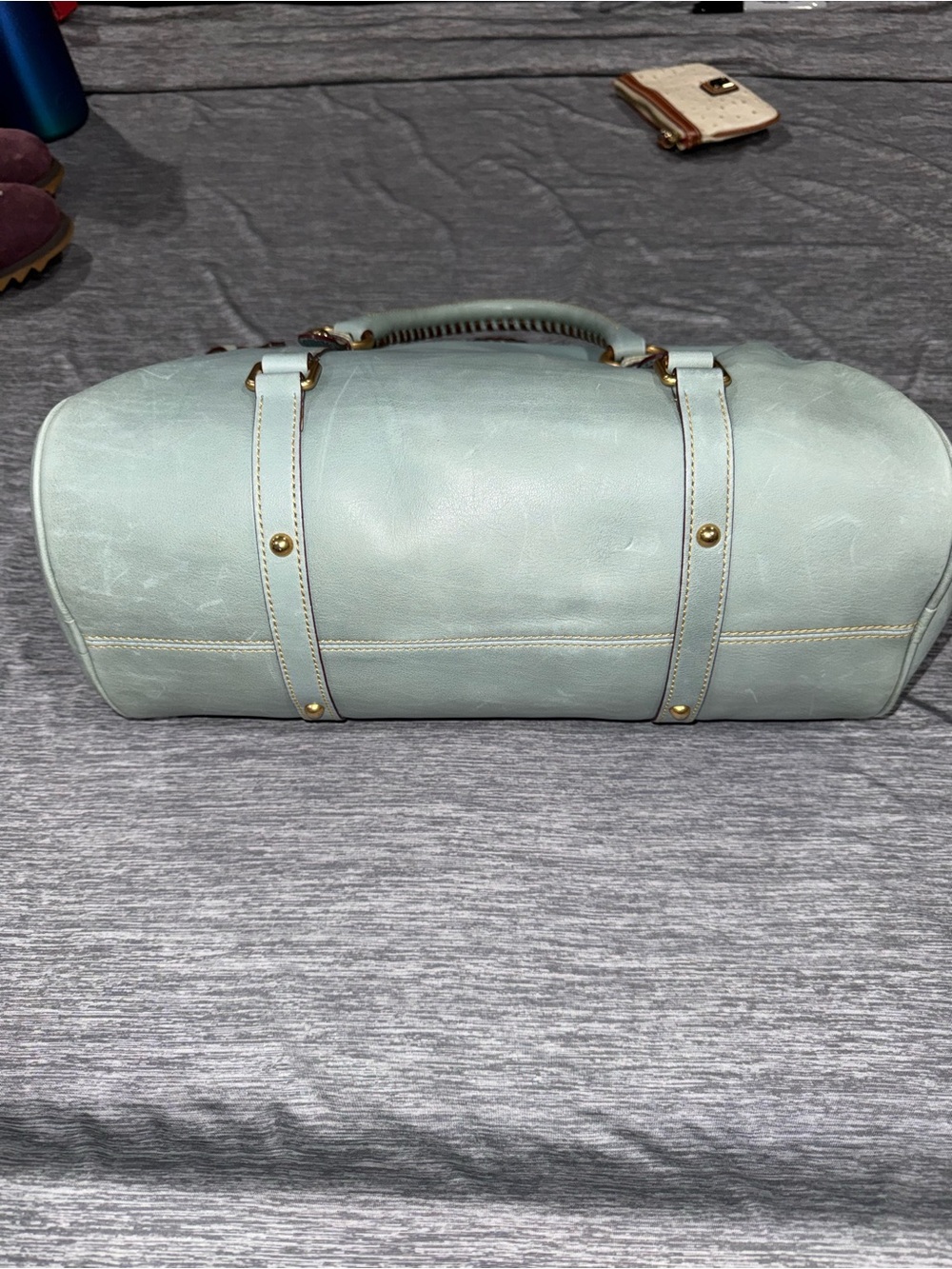Dooney & Bourke Ultra Rare Light Blue Florentine Satchel - Picture 8 of 10